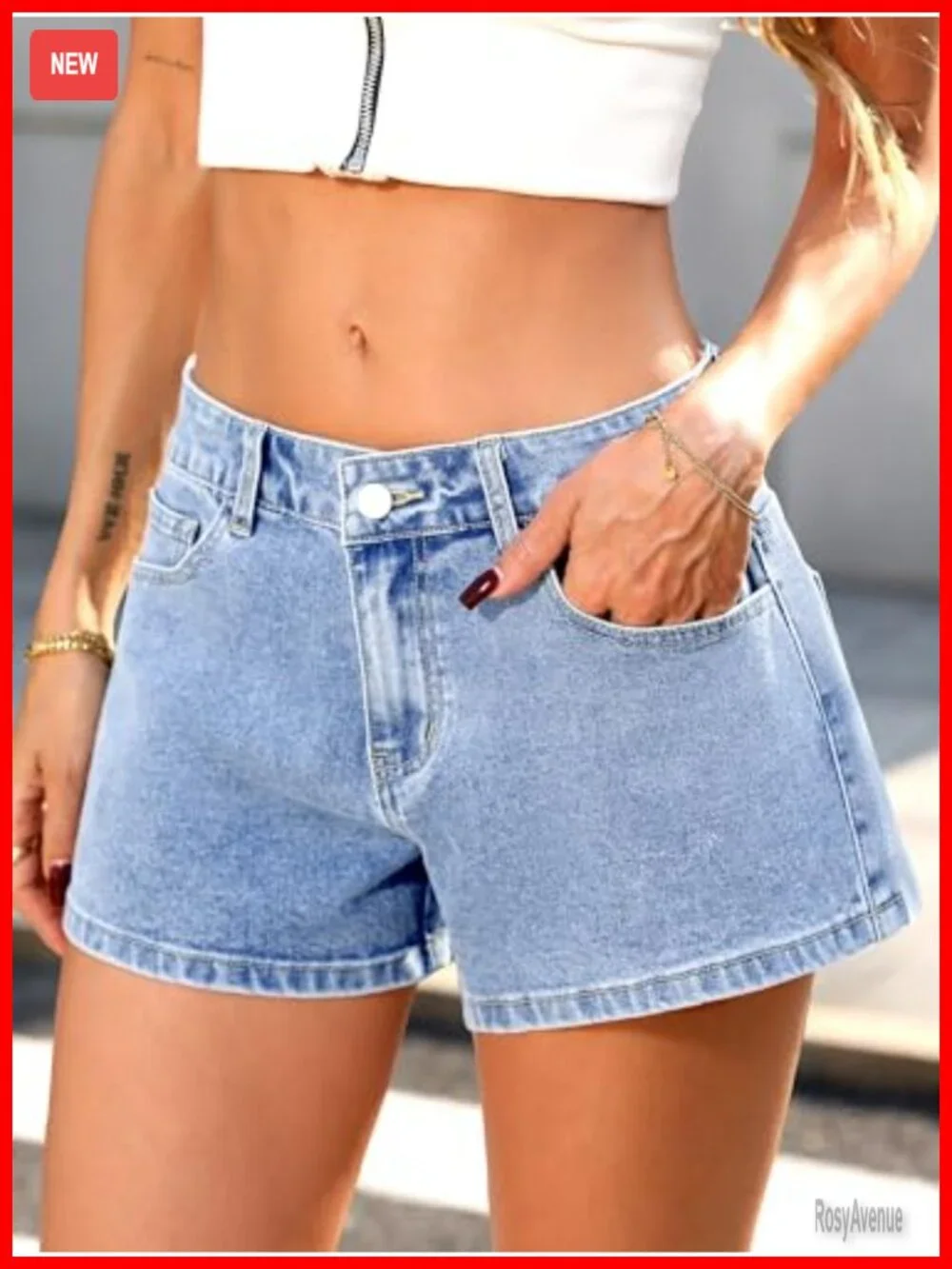 Baggy Jean Shorts for Women A-Line High Stretch Denim Jorts Summer Casual Loose